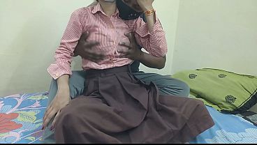 Cewek Kuliahan India Digebukin Pacar Di Kamar, Crot Di Dalem, Desah Panas Bikin Makin Liar
