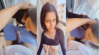 Cewek 19 Tahun Ngocok Mulut Di Balkon, Pemandangan India Yang Bikin Panas.