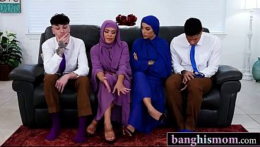 Pesta Sangean Dendam Dengan Dua Tante Berhijab Montok Dan Anak Tirinya Yang Keras.
